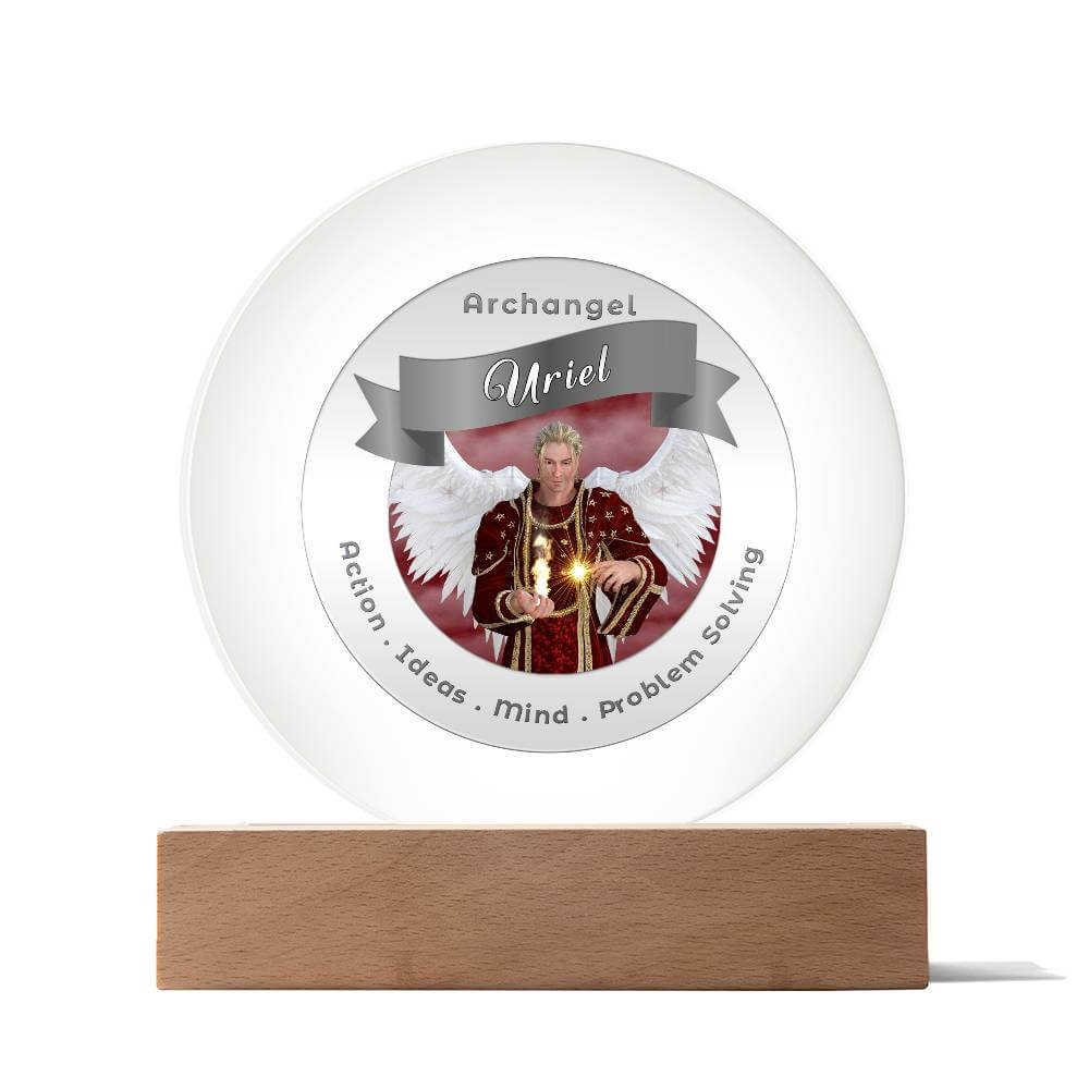 USB Circle Acrylic LED Light -  Archangel Uriel