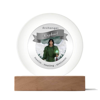 USB Circle Acrylic LED Light  - Archangel Raphael