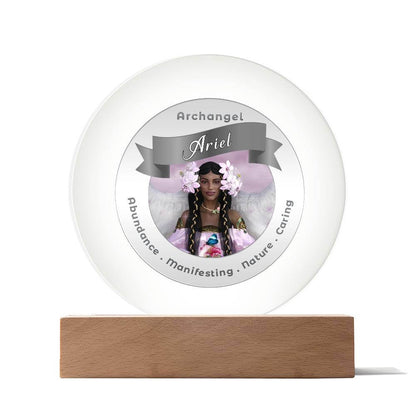 USB Circle Acrylic LED Light  - Archangel Ariel 2