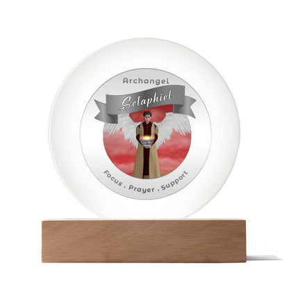 USB Circle Acrylic LED Light - Archangel Selaphiel