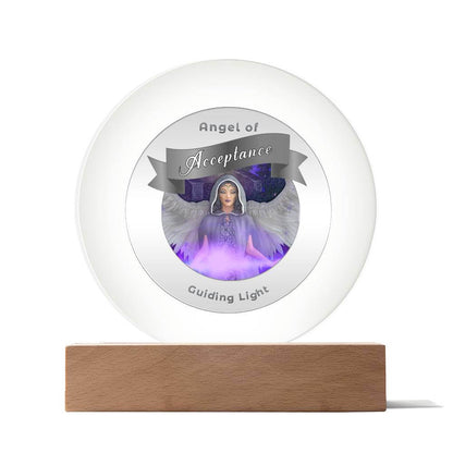 USB Circle Acrylic LED Light - Angel - Acceptance
