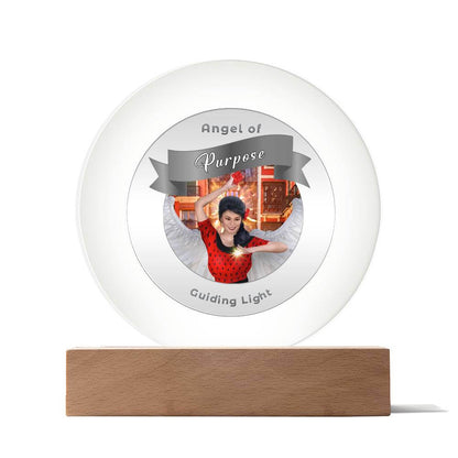 USB Circle Acrylic LED Light - Angel -Purpose