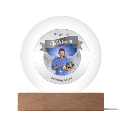 USB Circle Acrylic LED Light - Angel - Wellbeing