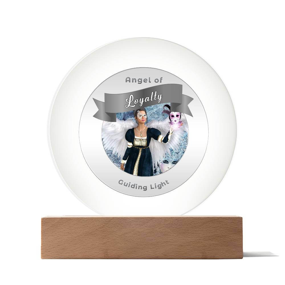 USB Circle Acrylic LED Light  -Guardian Angel - Loyalty