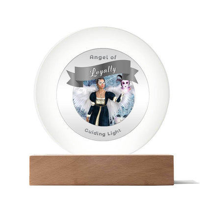 USB Circle Acrylic LED Light  -Guardian Angel - Loyalty