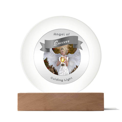 USB Circle Acrylic LED Light  -Guardian Angel - Success