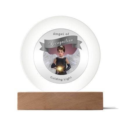 USB Circle Acrylic LED Light  -Guardian Angel - Recognition