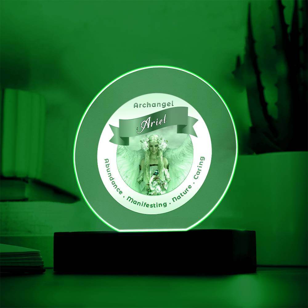 USB Circle Acrylic LED Light  - Archangel Ariel