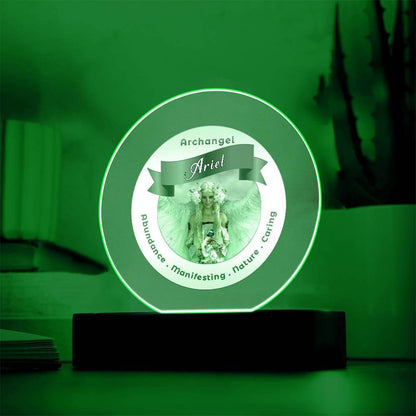 USB Circle Acrylic LED Light  - Archangel Ariel