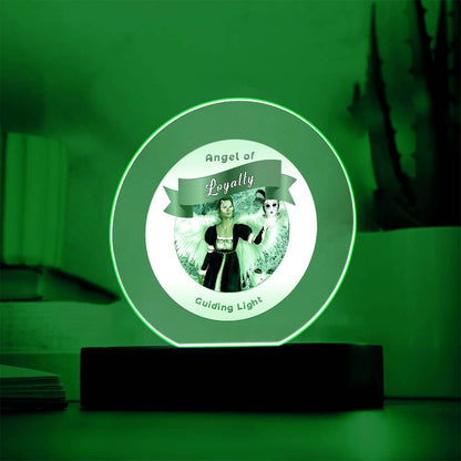 USB Circle Acrylic LED Light  -Guardian Angel - Loyalty