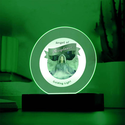 USB Circle Acrylic LED Light - Angel - Acceptance