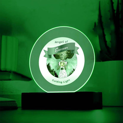 USB Circle Acrylic LED Light  -Guardian Angel - Success