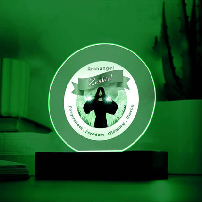 USB Circle Acrylic LED Light  - Archangel Zadkiel