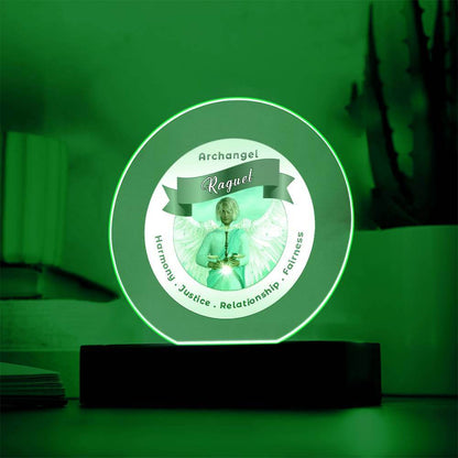 USB Circle Acrylic LED Light  - Archangel Raguel