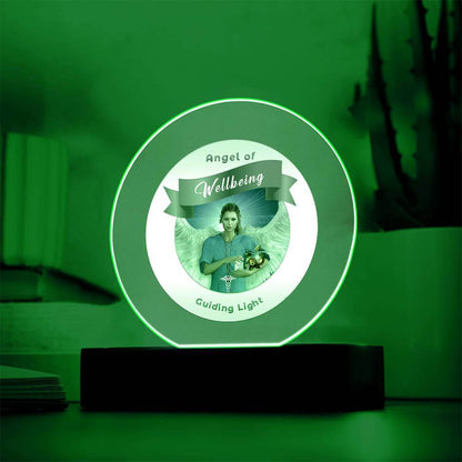 USB Circle Acrylic LED Light - Angel - Wellbeing