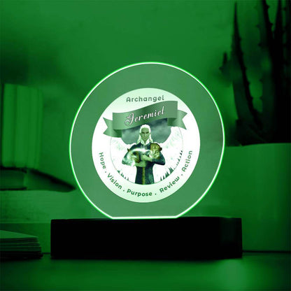 USB Circle Acrylic LED Light  - Archangel Jeremiel