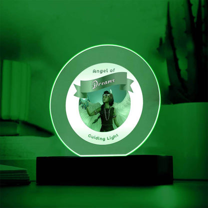 USB Circle Acrylic LED Light  -Guardian Angel - Dreams