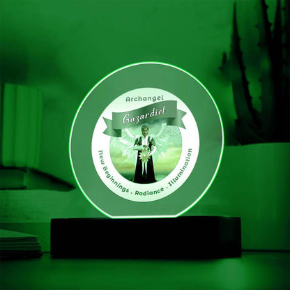 USB Circle Acrylic LED Light  -  Archangel Gazadiel