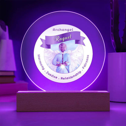 USB Circle Acrylic LED Light  - Archangel Raguel