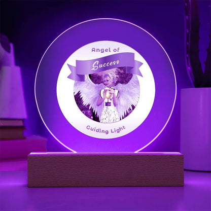 USB Circle Acrylic LED Light  -Guardian Angel - Success