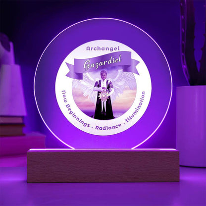USB Circle Acrylic LED Light  -  Archangel Gazadiel
