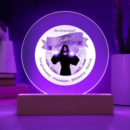 USB Circle Acrylic LED Light  - Archangel Zadkiel
