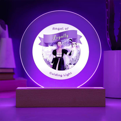 USB Circle Acrylic LED Light  -Guardian Angel - Loyalty