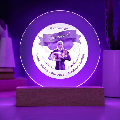 USB Circle Acrylic LED Light  - Archangel Jeremiel