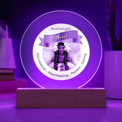 USB Circle Acrylic LED Light  - Archangel Ariel 2