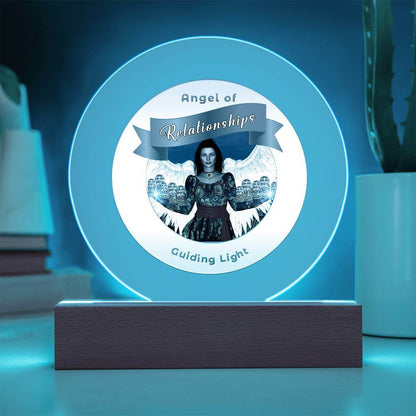 USB Circle Acrylic LED Light  -Guardian Angel - Relationships