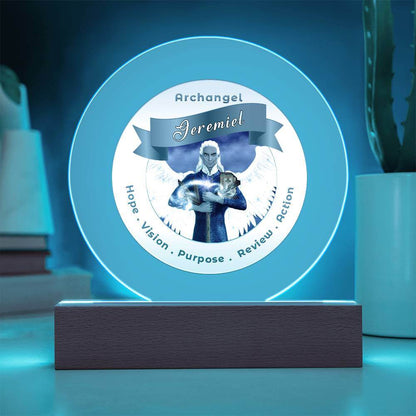 USB Circle Acrylic LED Light  - Archangel Jeremiel