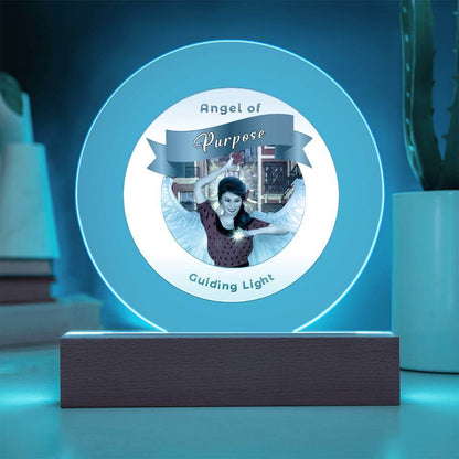 USB Circle Acrylic LED Light - Angel -Purpose