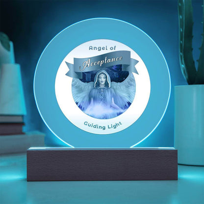 USB Circle Acrylic LED Light - Angel - Acceptance