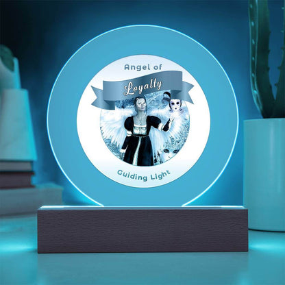 USB Circle Acrylic LED Light  -Guardian Angel - Loyalty