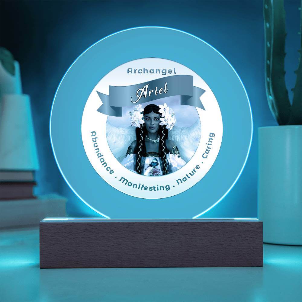USB Circle Acrylic LED Light  - Archangel Ariel 2