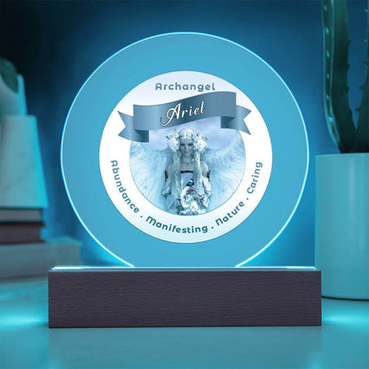 USB Circle Acrylic LED Light  - Archangel Ariel