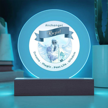 USB Circle Acrylic LED Light  -  Archangel Raziel