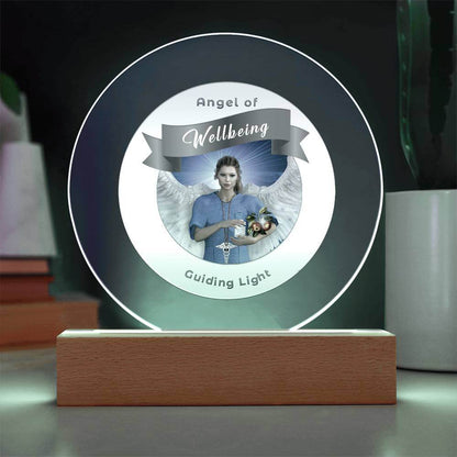 USB Circle Acrylic LED Light - Angel - Wellbeing