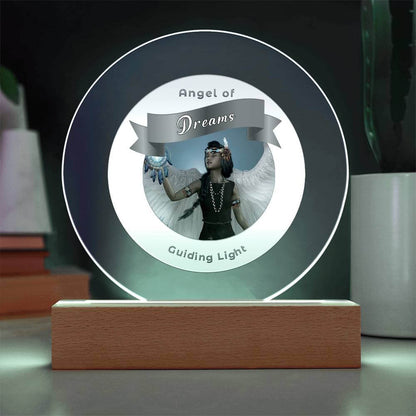 USB Circle Acrylic LED Light  -Guardian Angel - Dreams