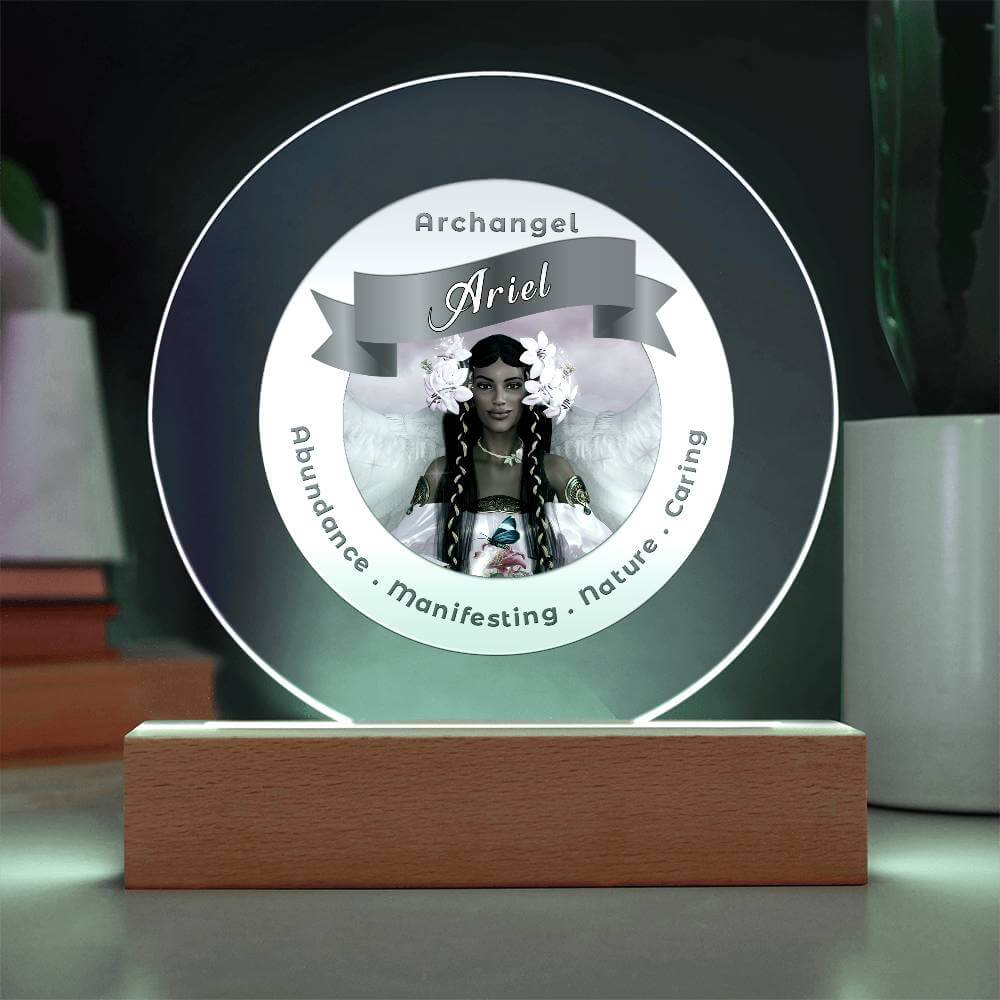 USB Circle Acrylic LED Light  - Archangel Ariel 2