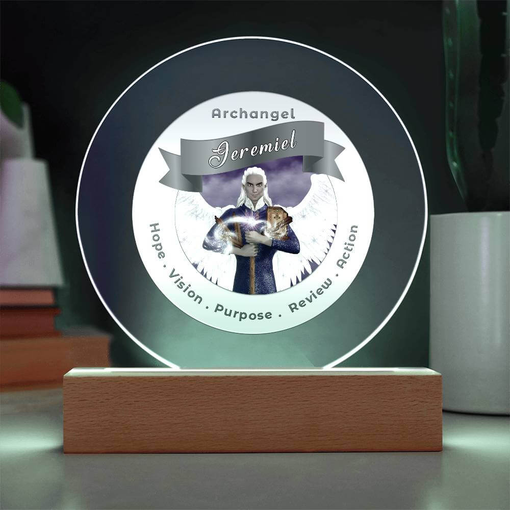 USB Circle Acrylic LED Light  - Archangel Jeremiel