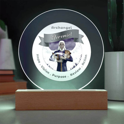 USB Circle Acrylic LED Light  - Archangel Jeremiel