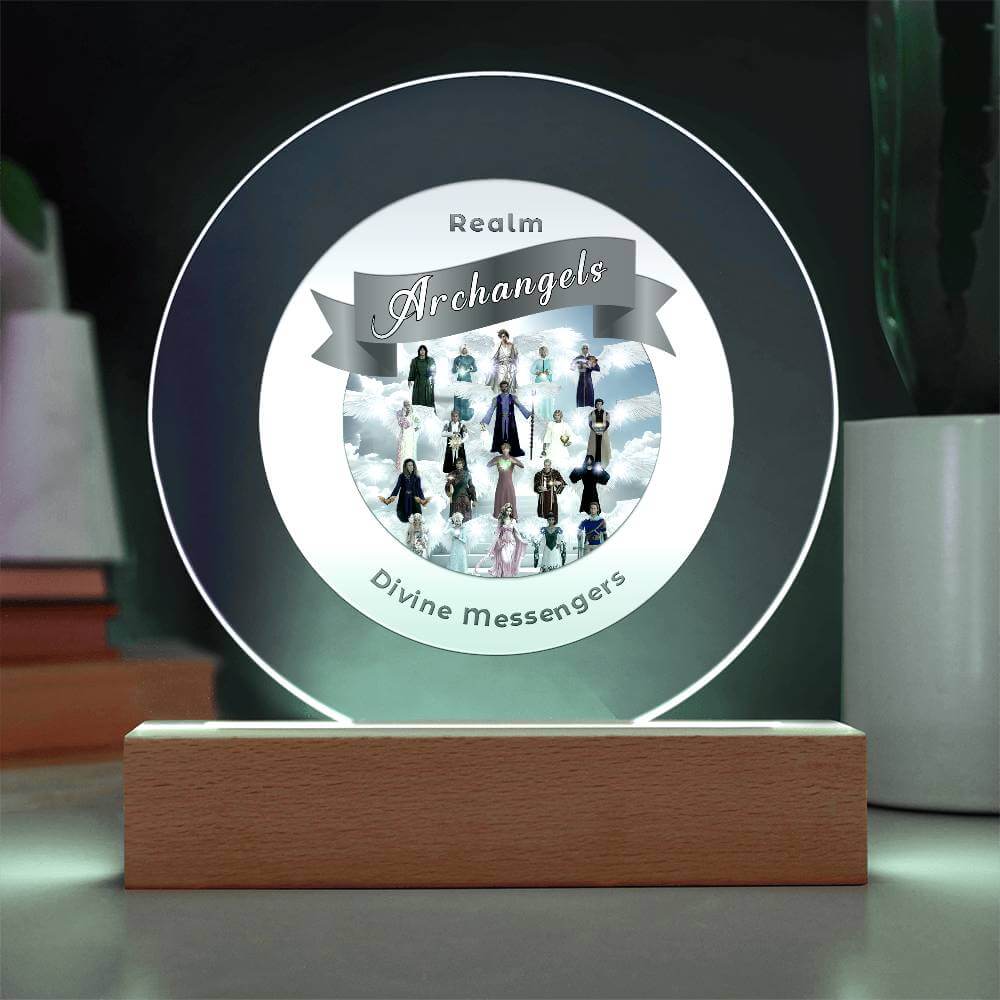 USB Circle Acrylic LED Light - Archangels