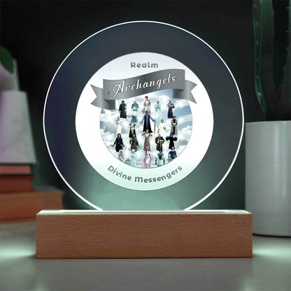 USB Circle Acrylic LED Light - Archangels