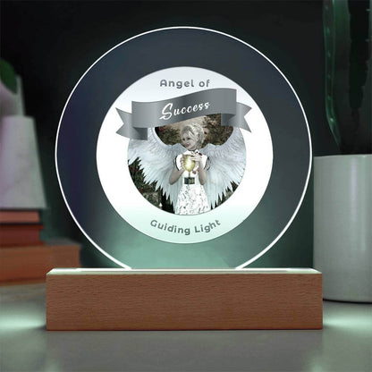 USB Circle Acrylic LED Light  -Guardian Angel - Success
