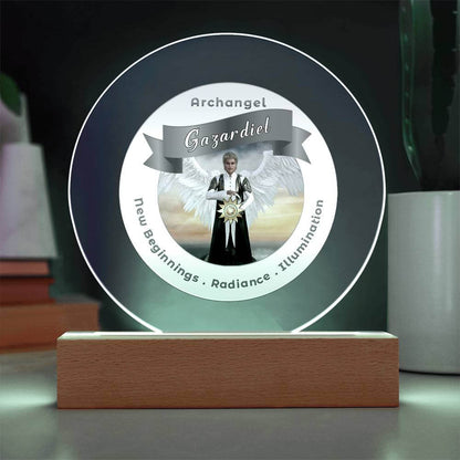 USB Circle Acrylic LED Light  -  Archangel Gazadiel