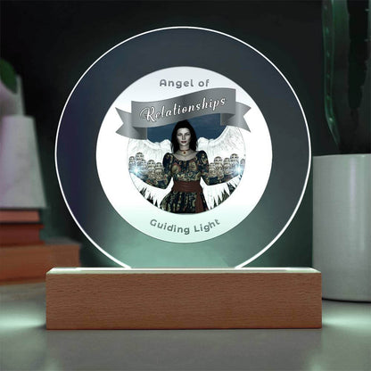 USB Circle Acrylic LED Light  -Guardian Angel - Relationships