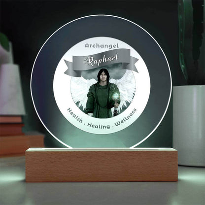USB Circle Acrylic LED Light  - Archangel Raphael