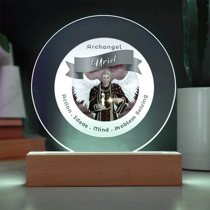 USB Circle Acrylic LED Light -  Archangel Uriel