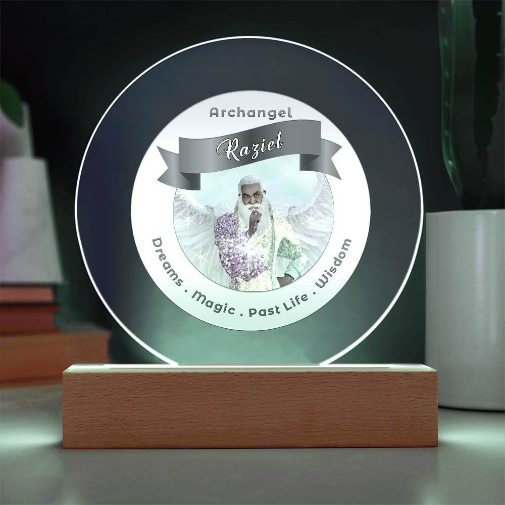 USB Circle Acrylic LED Light  -  Archangel Raziel